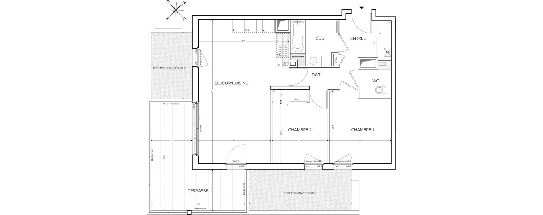 Appartement T3 de 66,71 m2 &agrave; Collonges-Sous-Sal&egrave;ve Centre