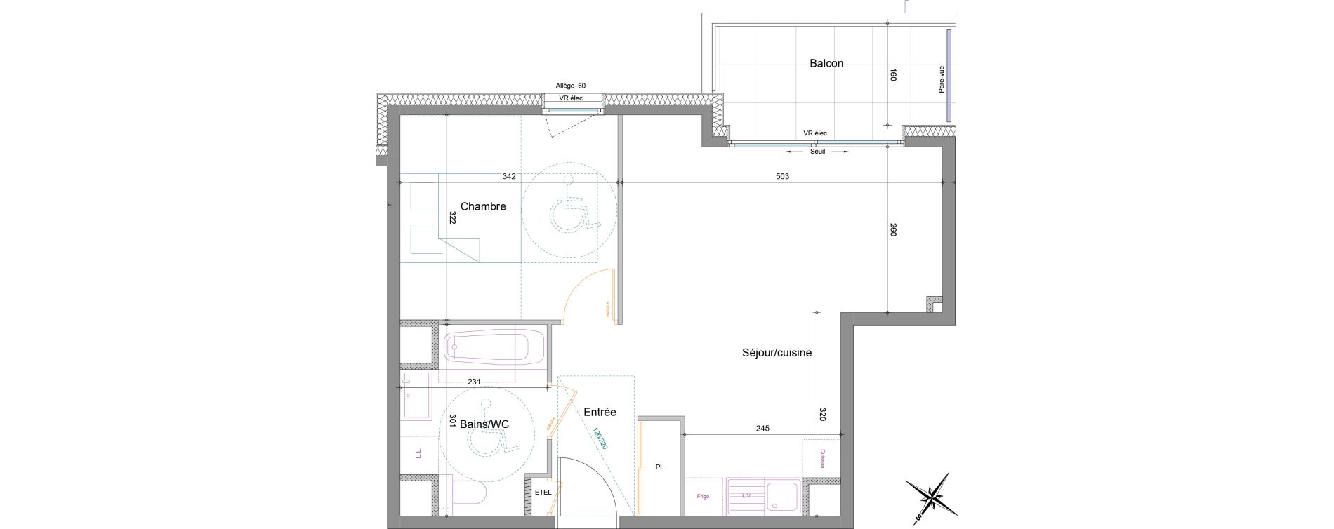 Appartement T2 de 44,22 m2 &agrave; Collonges-Sous-Sal&egrave;ve Centre