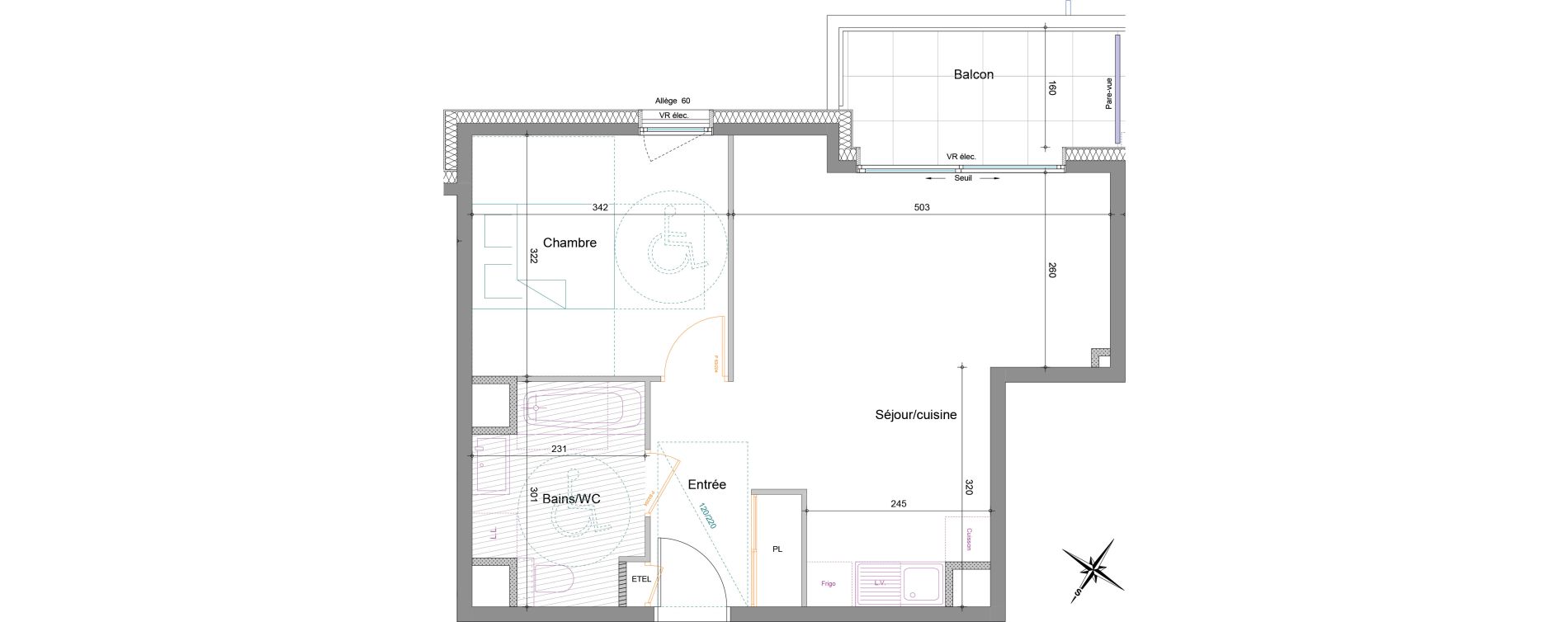 Appartement T2 de 44,22 m2 &agrave; Collonges-Sous-Sal&egrave;ve Centre