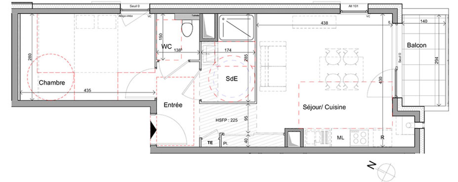 Appartement T2 de 44,13 m2 &agrave; Contamine-Sur-Arve Centre