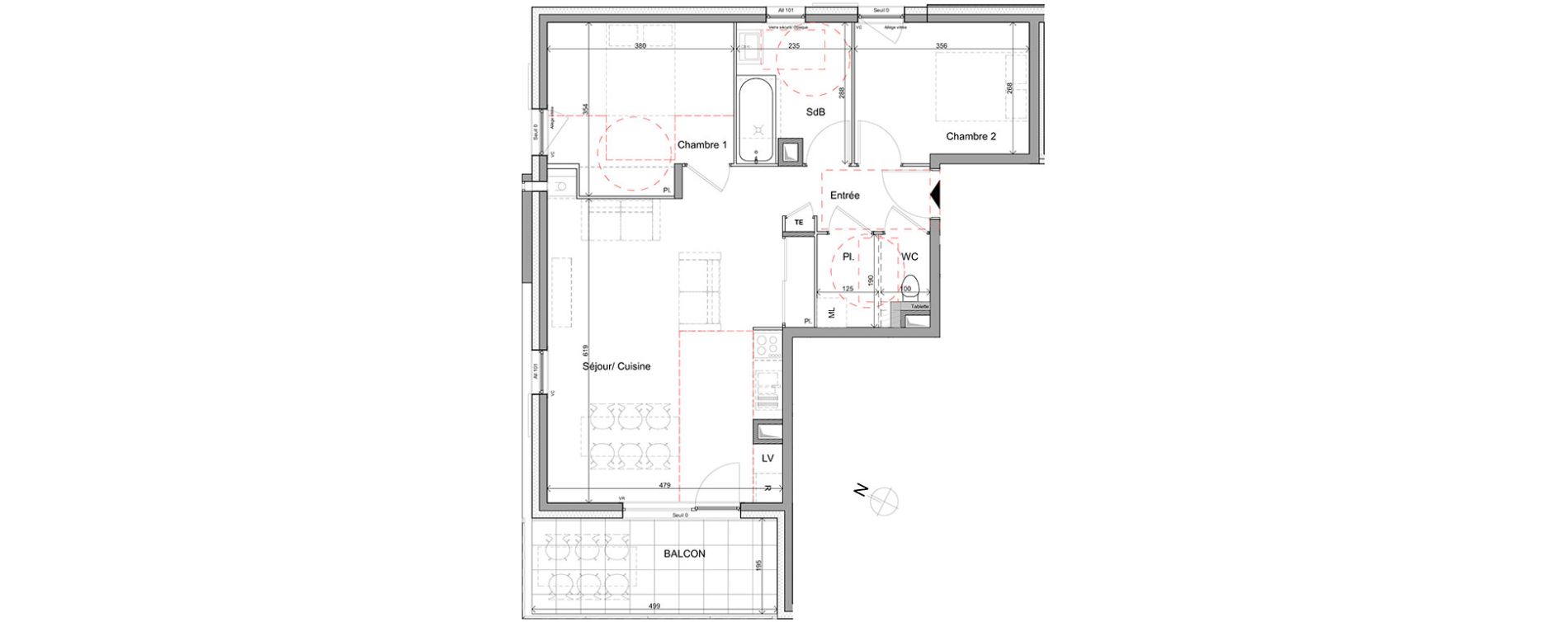 Appartement T3 de 68,57 m2 &agrave; Contamine-Sur-Arve Centre
