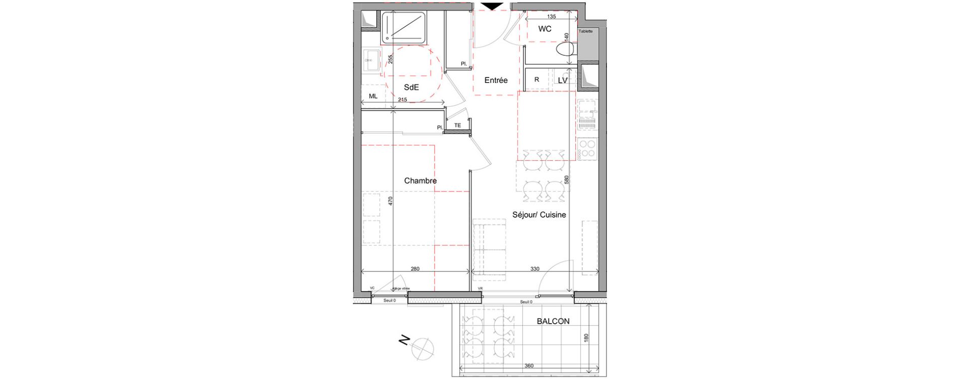 Appartement T2 de 42,46 m2 &agrave; Contamine-Sur-Arve Centre