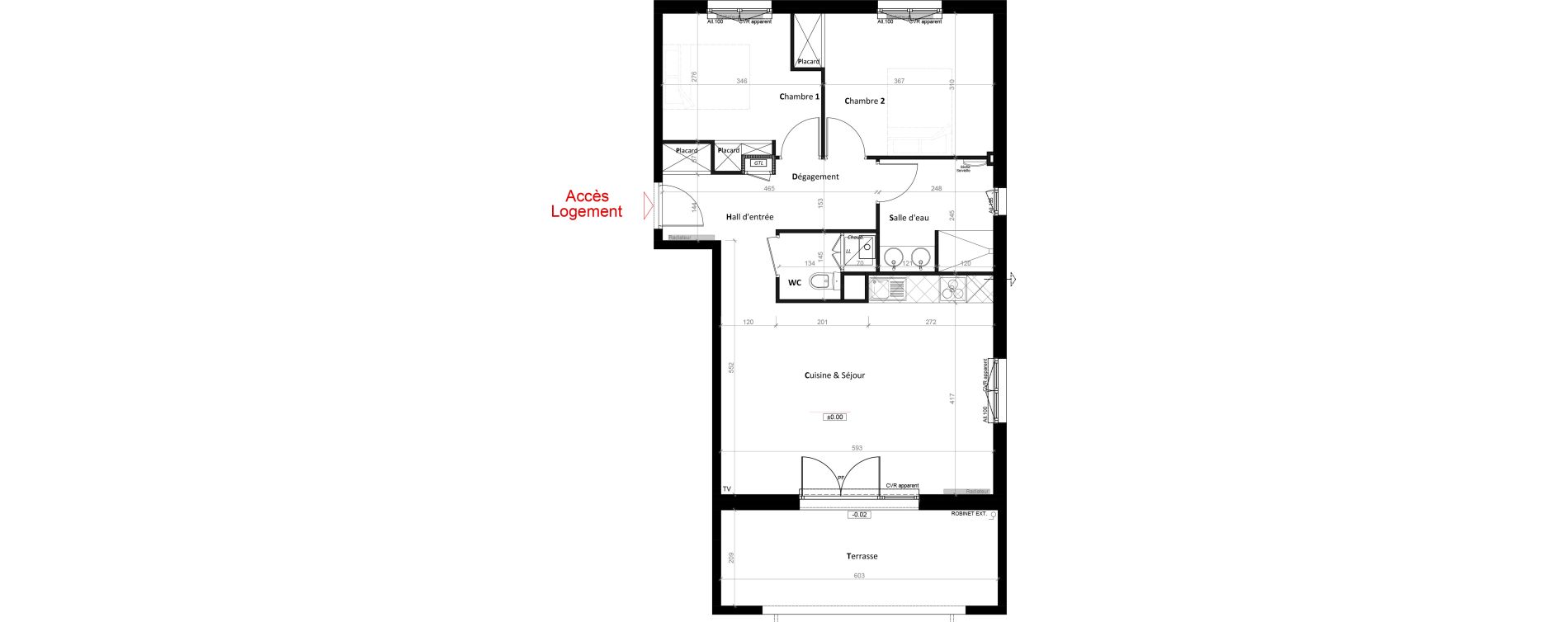 Appartement T3 de 66,43 m2 &agrave; Cornier Centre