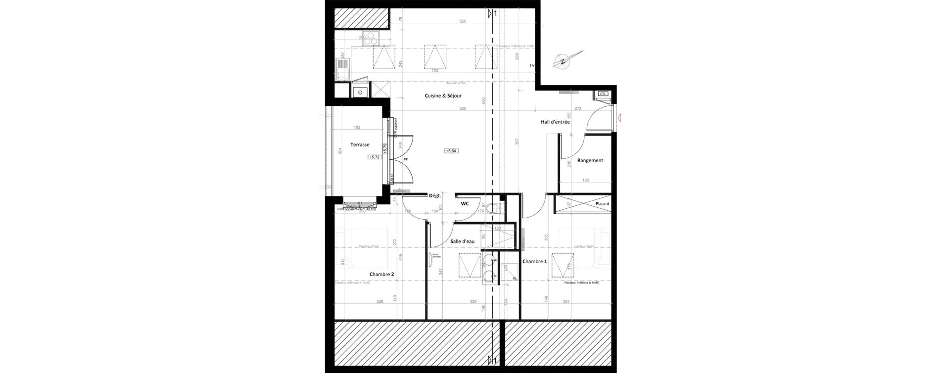 Appartement T3 de 68,02 m2 &agrave; Cornier Centre