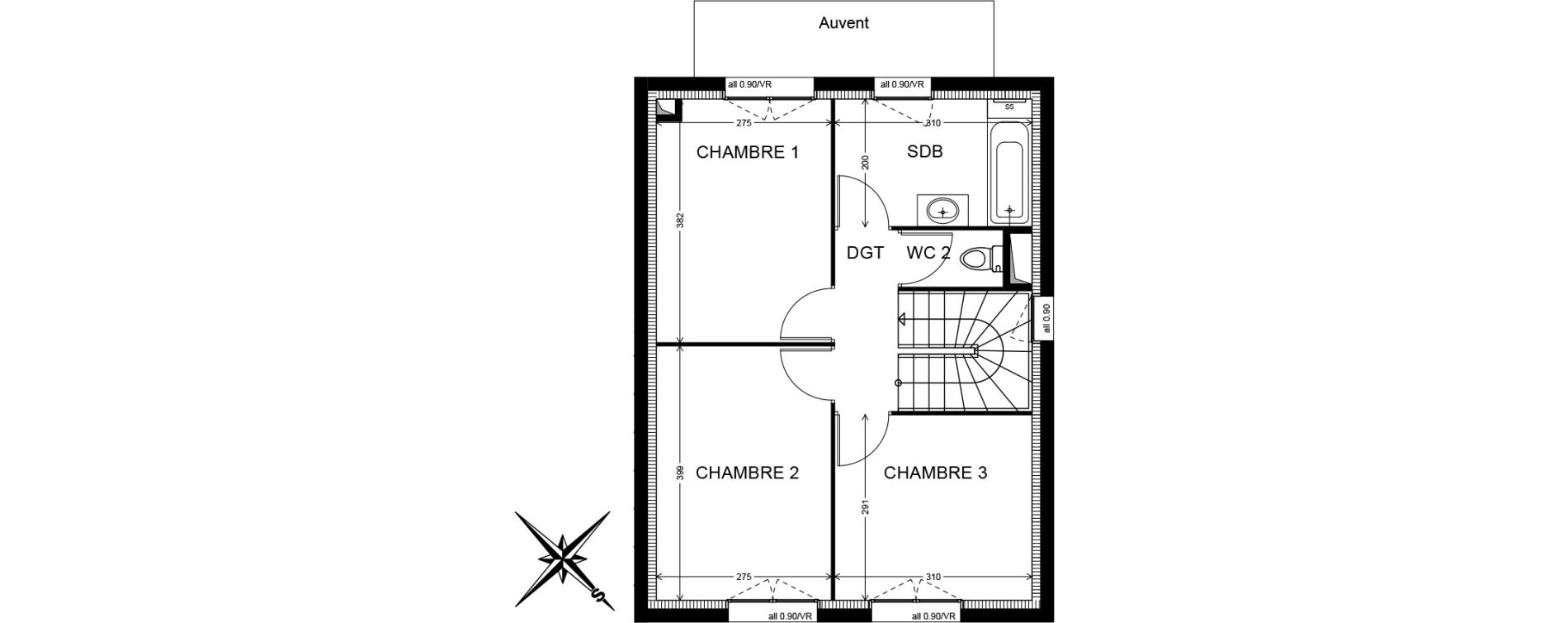 Villa T4 de 81,73 m2 &agrave; Cranves-Sales Centre