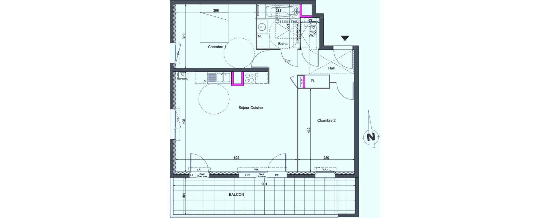 Appartement T3 de 67,10 m2 &agrave; Cruseilles Centre