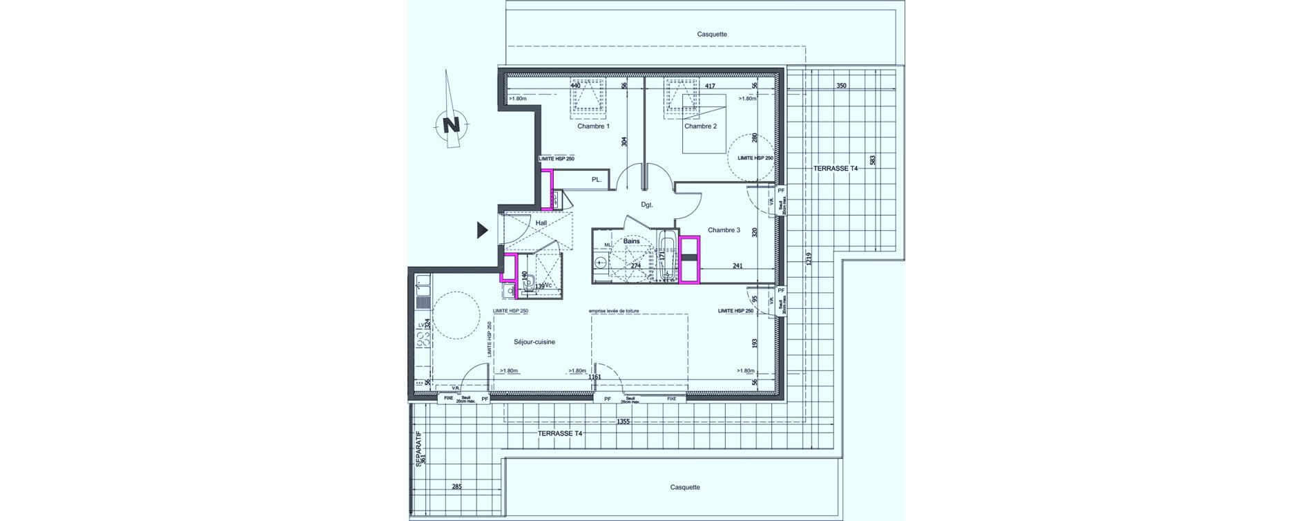 Appartement T4 de 82,85 m2 &agrave; Cruseilles Centre