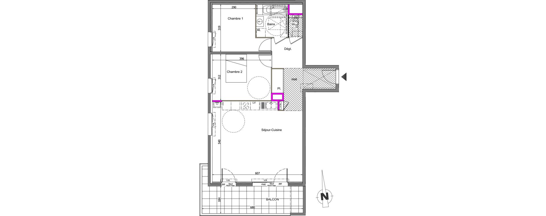 Appartement T3 de 72,88 m2 à Cruseilles Centre