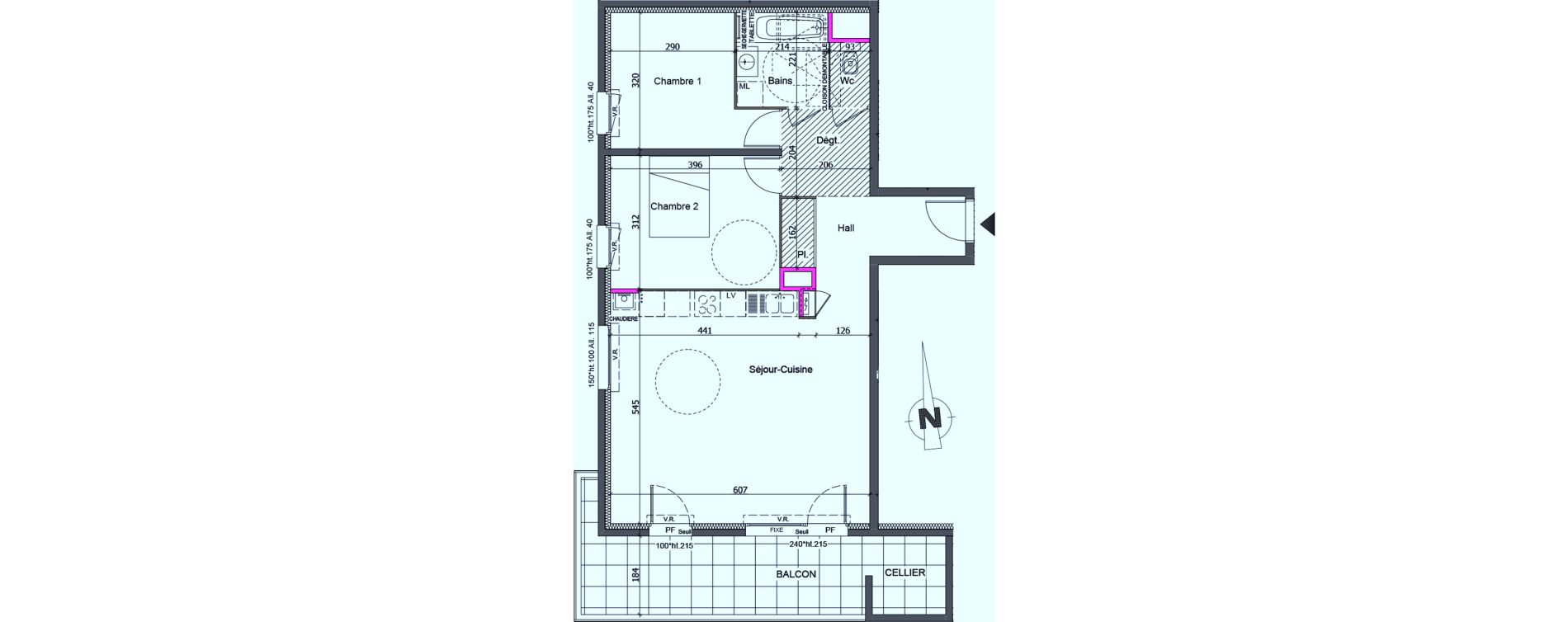 Appartement T3 de 72,68 m2 &agrave; Cruseilles Centre