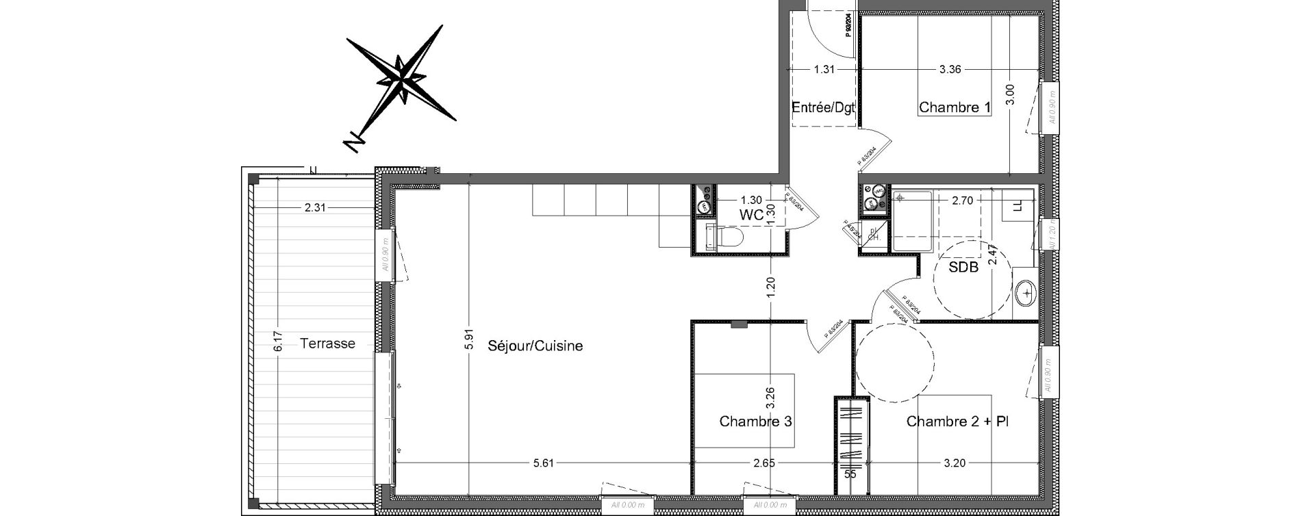 Appartement T4 de 84,01 m2 &agrave; Domancy Centre
