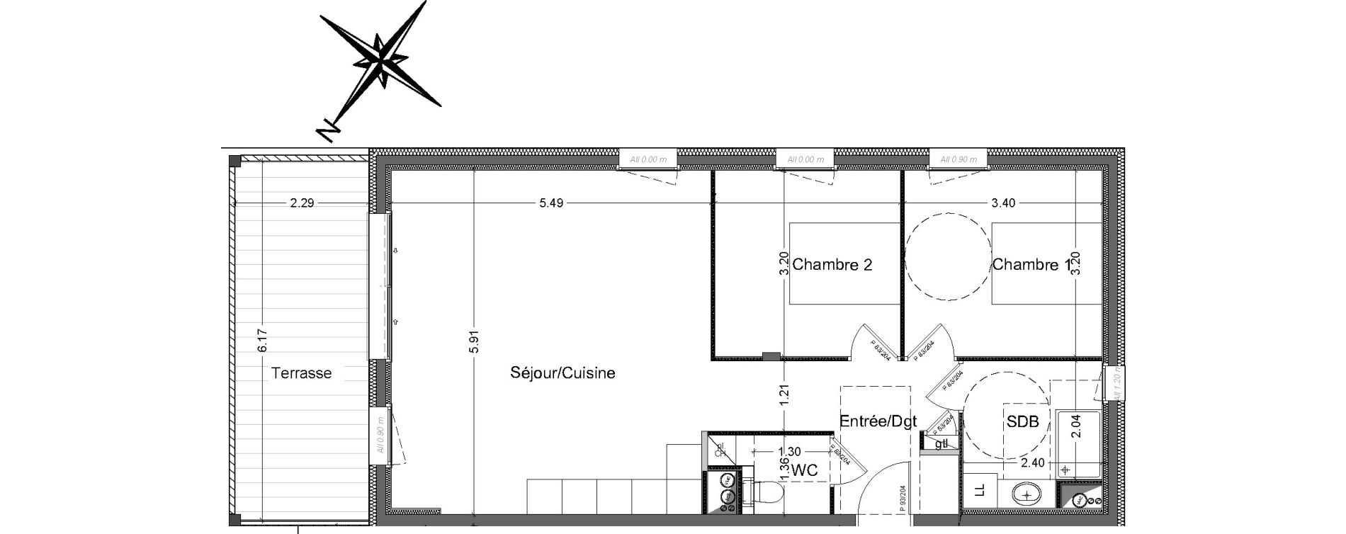 Appartement T3 de 69,30 m2 &agrave; Domancy Centre