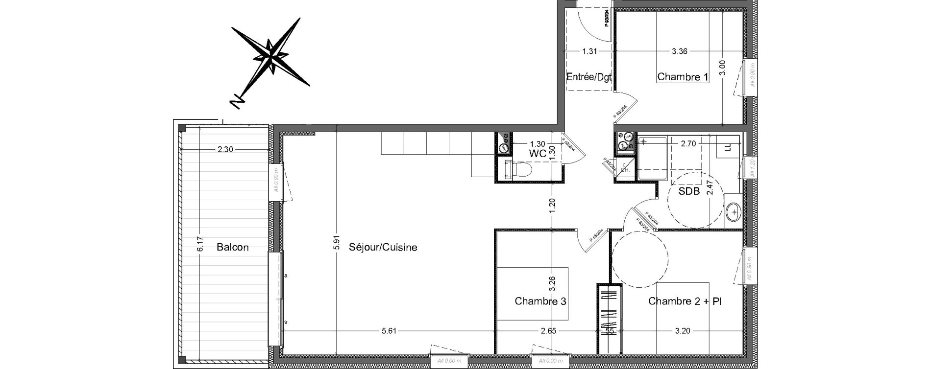 Appartement T4 de 84,03 m2 &agrave; Domancy Centre