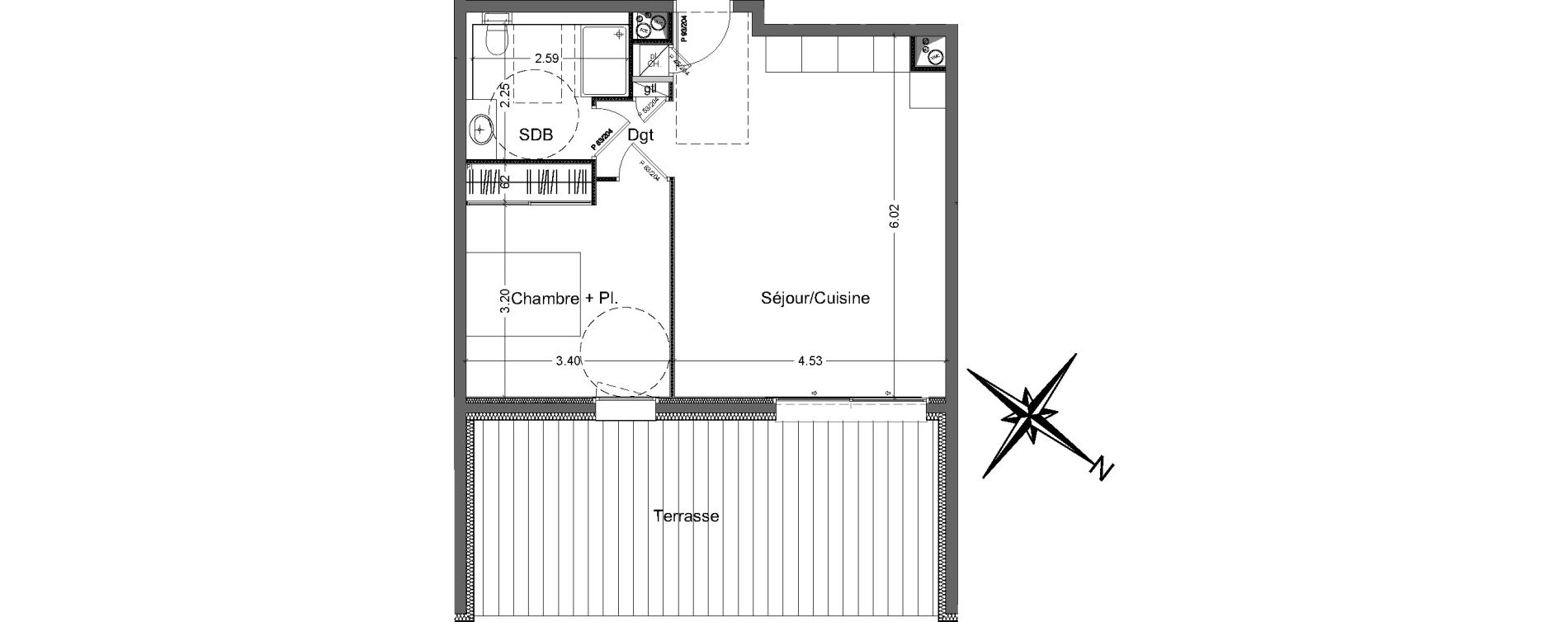 Appartement T2 de 48,23 m2 &agrave; Domancy Centre