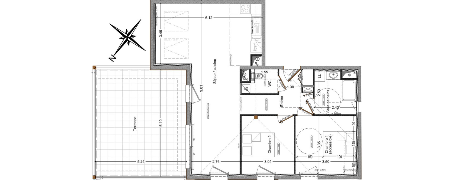 Appartement T3 de 73,13 m2 &agrave; Domancy Centre