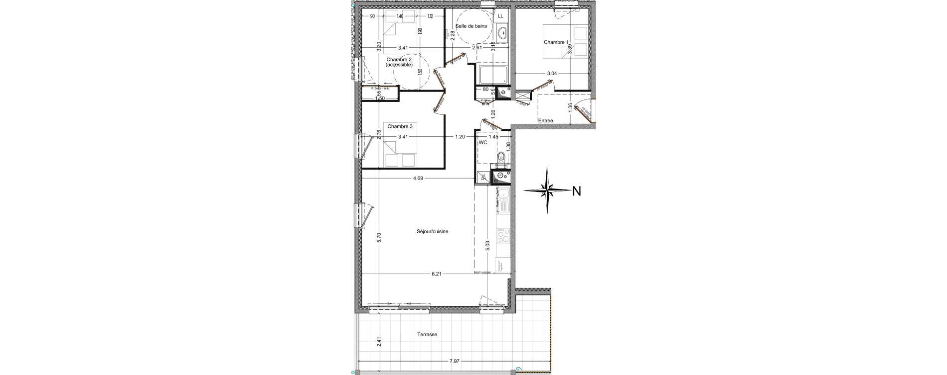 Appartement T4 de 88,54 m2 &agrave; Domancy Centre