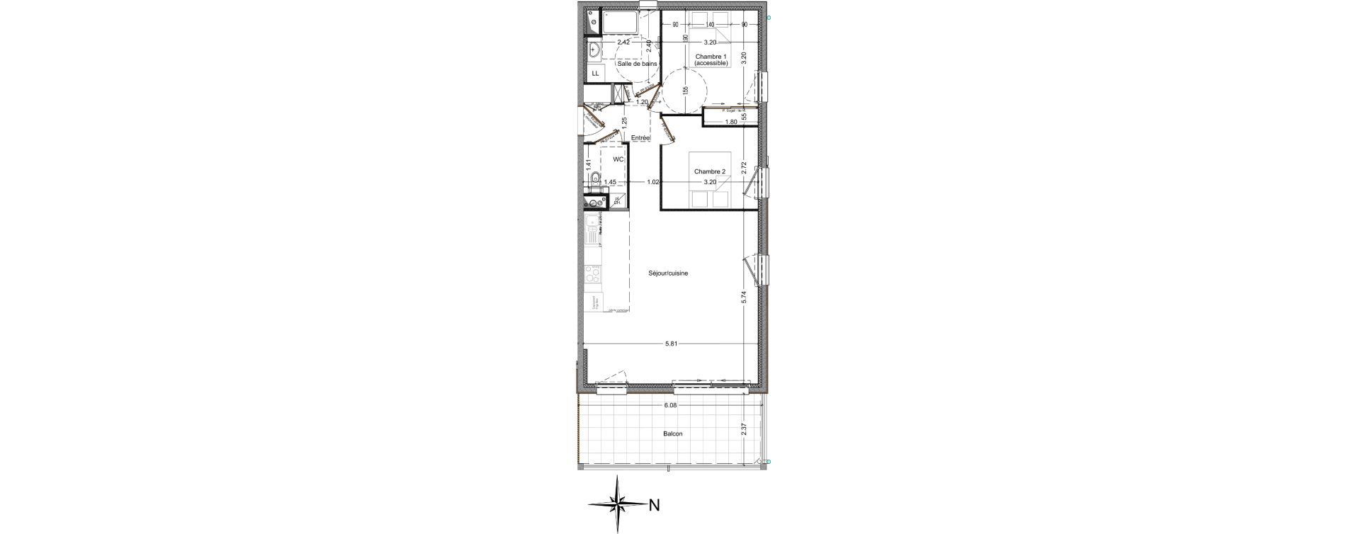 Appartement T3 de 68,95 m2 &agrave; Domancy Centre
