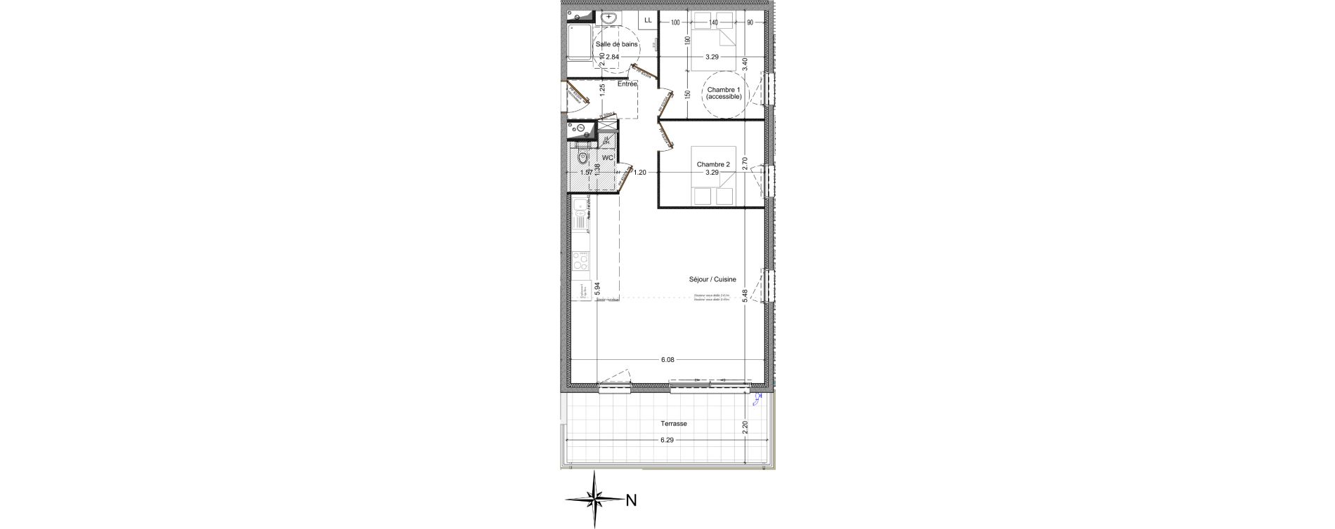 Appartement T3 de 69,17 m2 &agrave; Domancy Centre