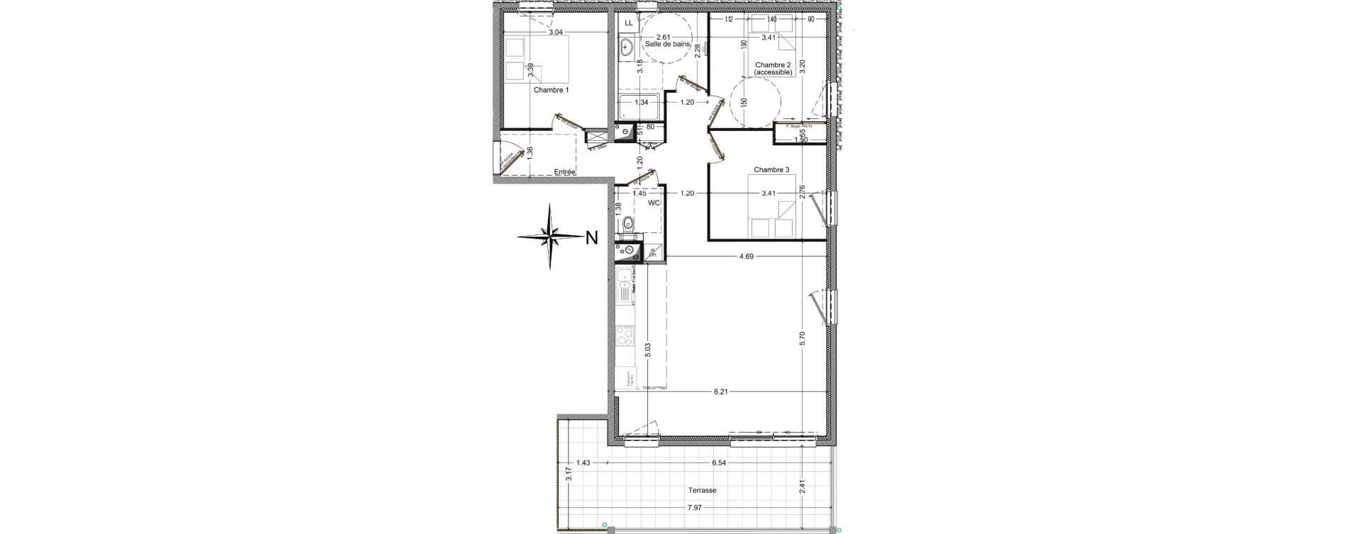 Appartement T4 de 88,34 m2 &agrave; Domancy Centre