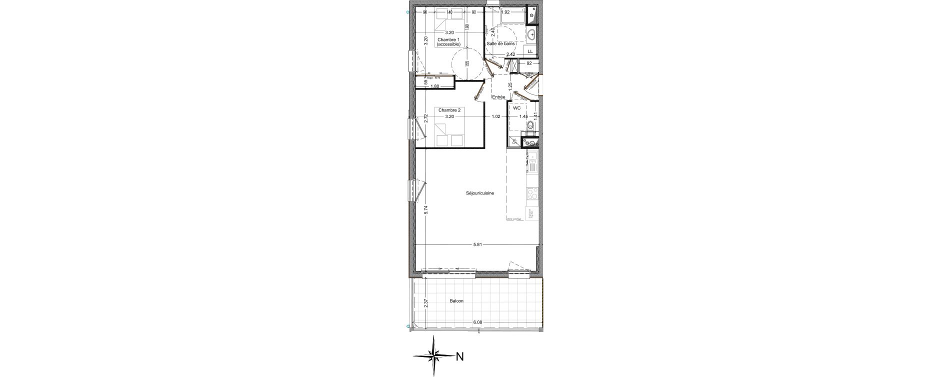 Appartement T3 de 68,95 m2 &agrave; Domancy Centre