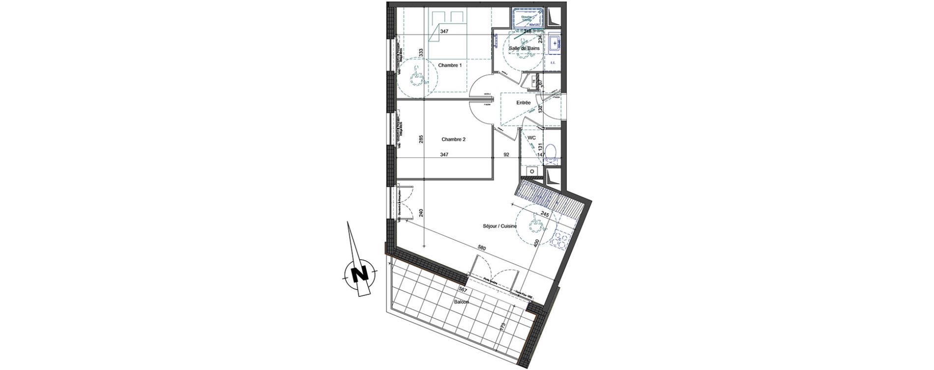 Appartement T3 de 56,87 m2 &agrave; Douvaine Centre