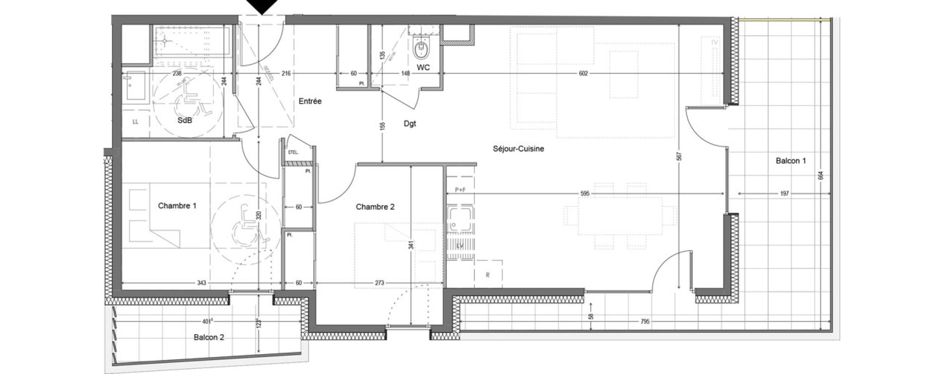 Appartement T3 de 72,86 m2 &agrave; Douvaine Centre