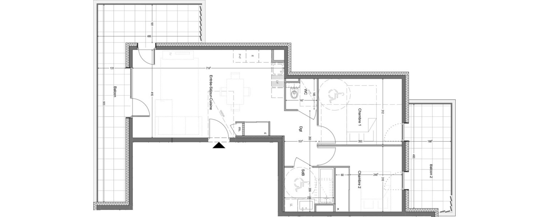 Appartement T3 de 61,91 m2 &agrave; Douvaine Centre