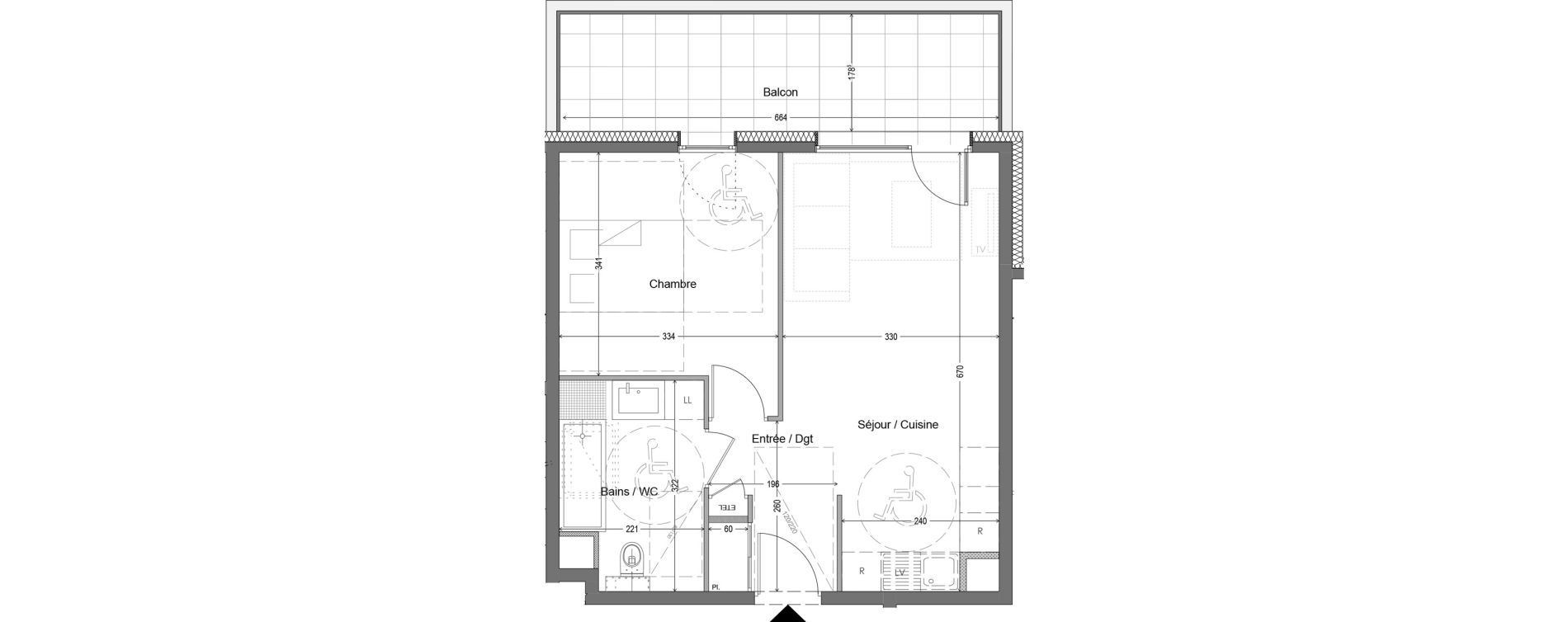 Appartement T2 de 42,75 m2 &agrave; Douvaine Centre