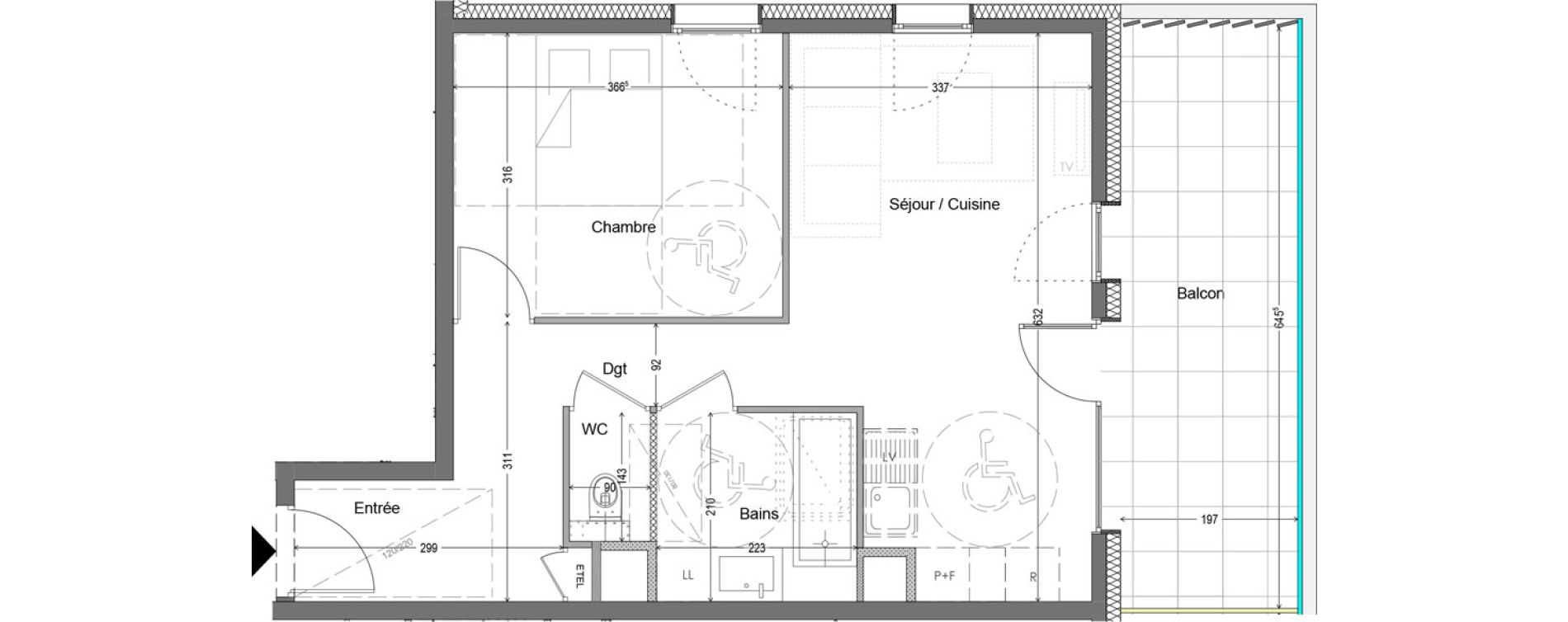 Appartement T2 de 44,95 m2 &agrave; Douvaine Centre