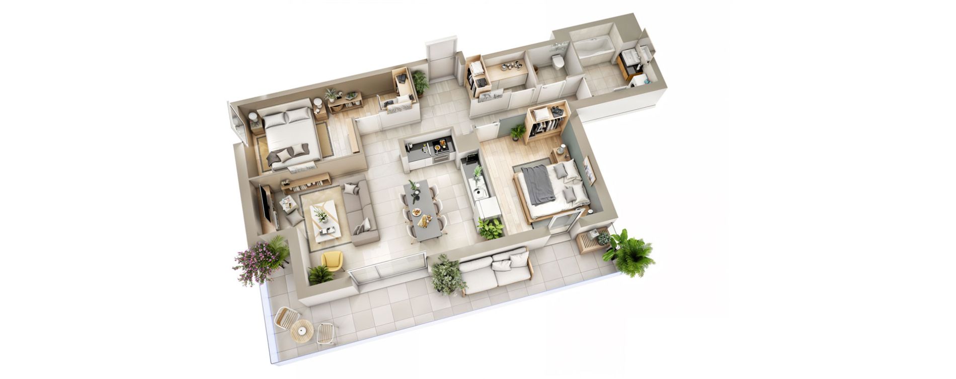 Appartement T3 de 71,88 m2 &agrave; Douvaine Centre