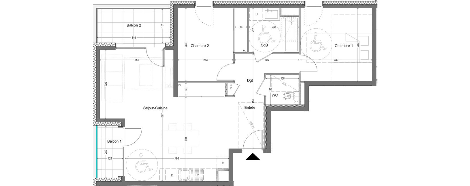 Appartement T3 de 67,97 m2 &agrave; Douvaine Centre