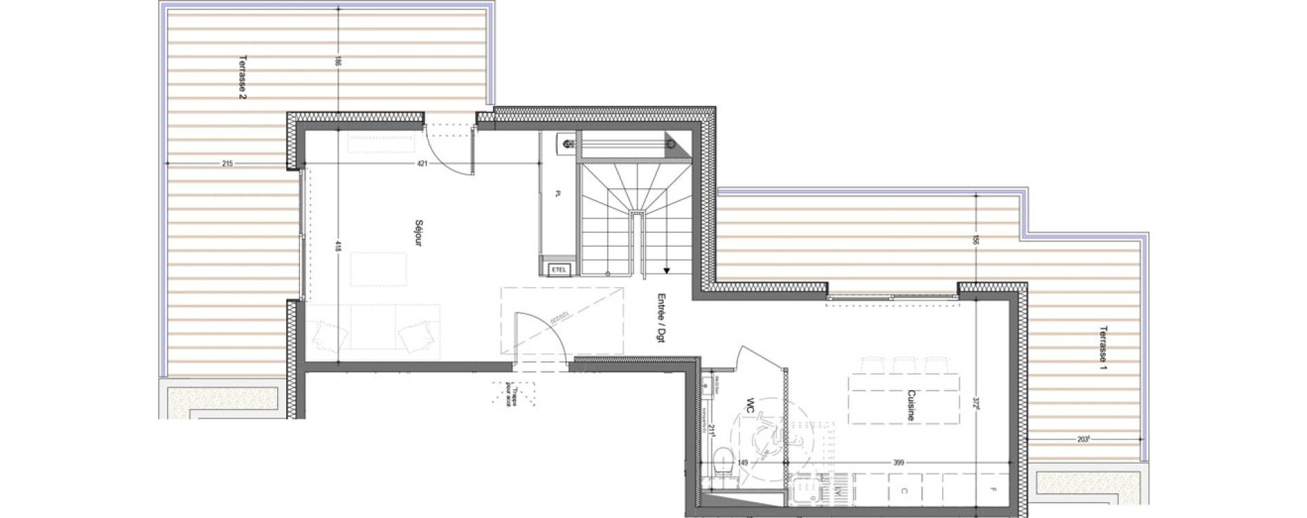 Duplex T4 de 57,32 m2 &agrave; Douvaine Centre