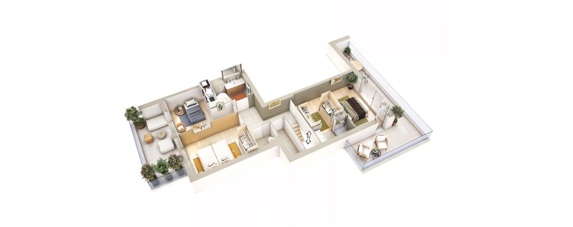 Duplex T4 de 57,32 m2 &agrave; Douvaine Centre