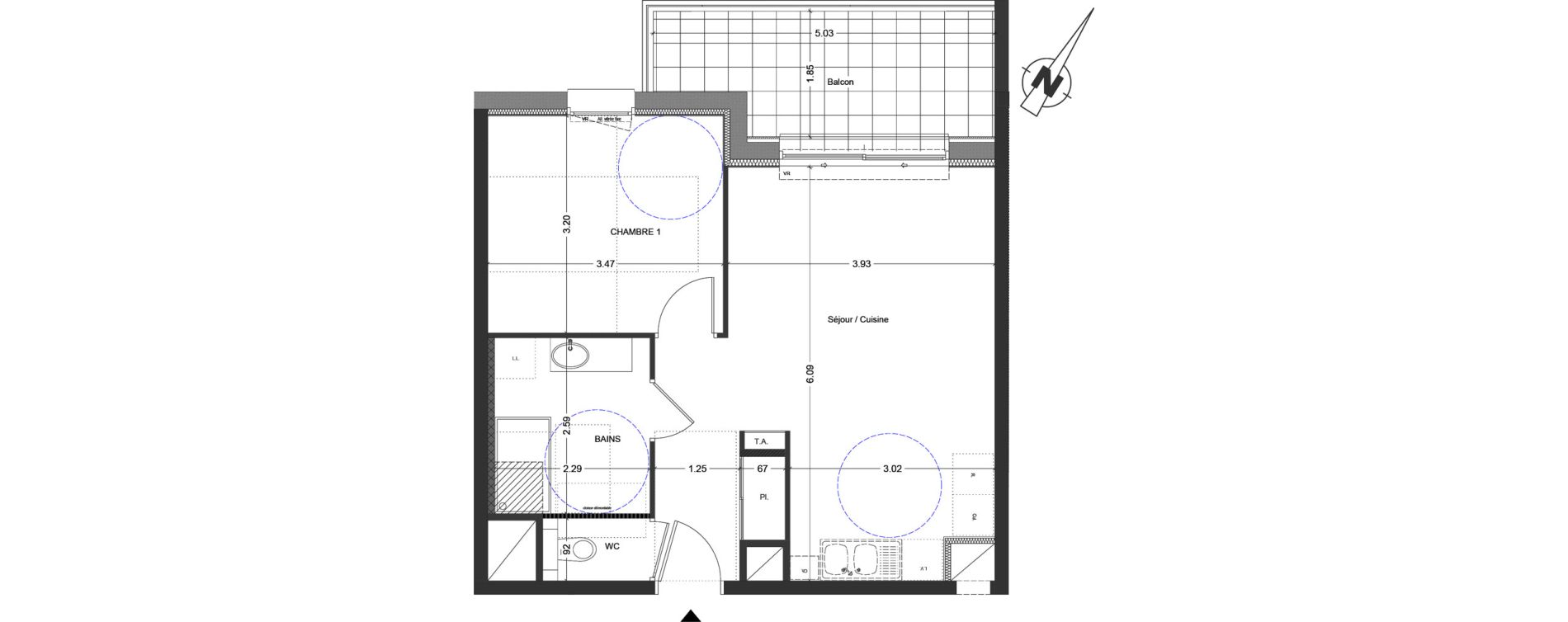Appartement T2 de 45,00 m2 &agrave; &Eacute;trembi&egrave;res Centre