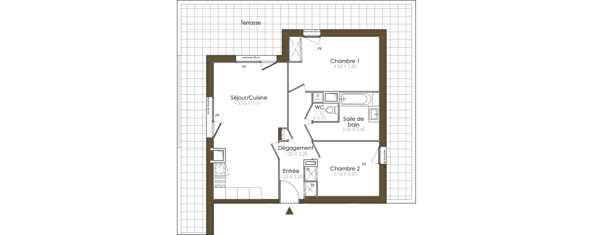 Appartement T3 de 62,00 m2 &agrave; &Eacute;trembi&egrave;res Centre