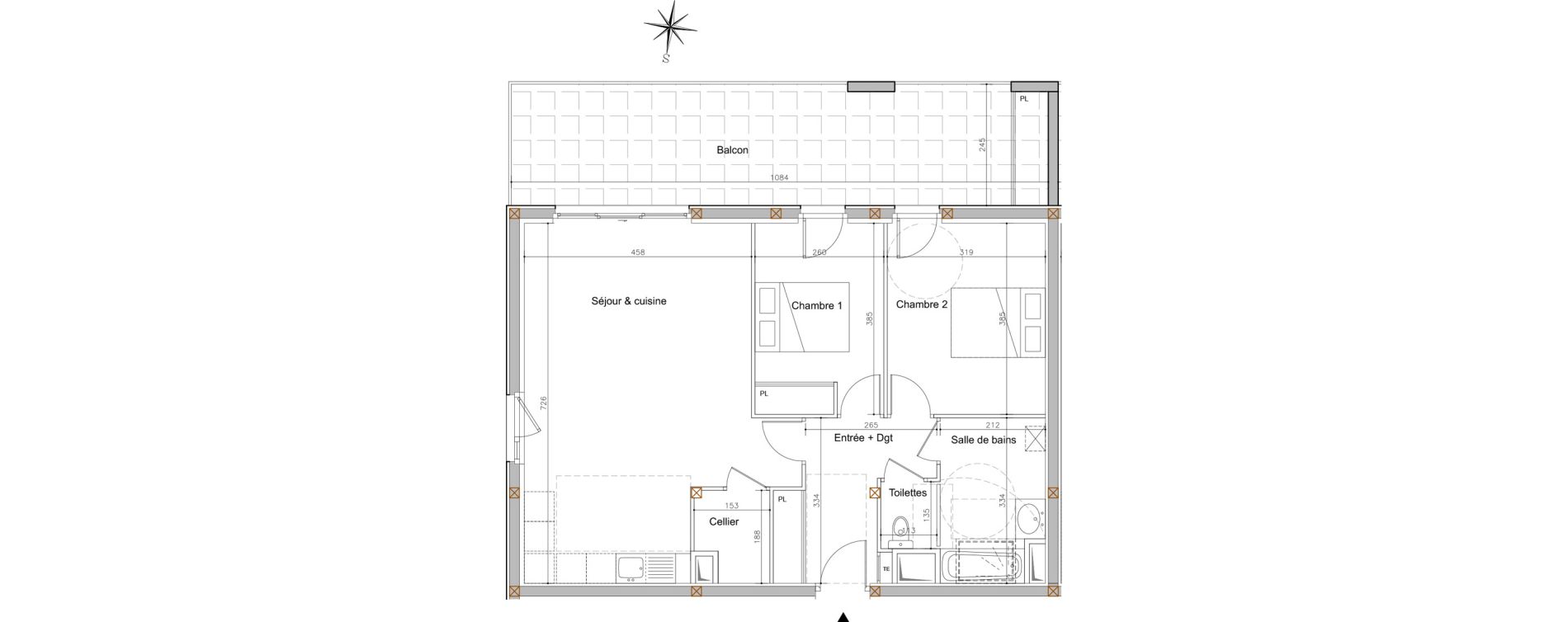 Appartement T3 de 72,65 m2 &agrave; &Eacute;vian-Les-Bains Centre