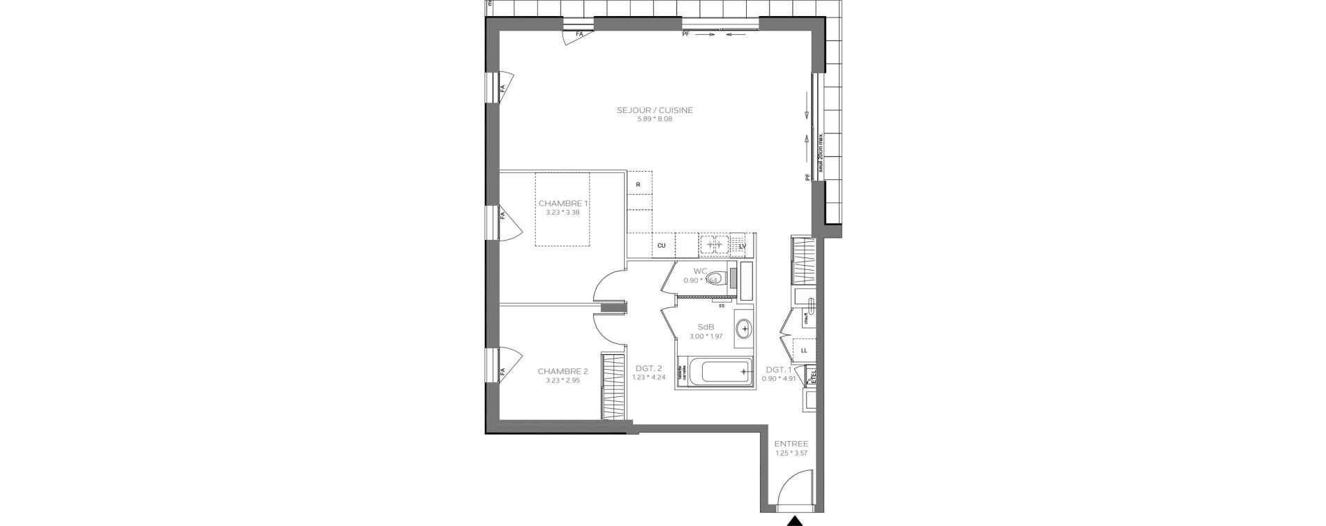 Appartement T3 de 81,67 m2 &agrave; &Eacute;vian-Les-Bains Centre