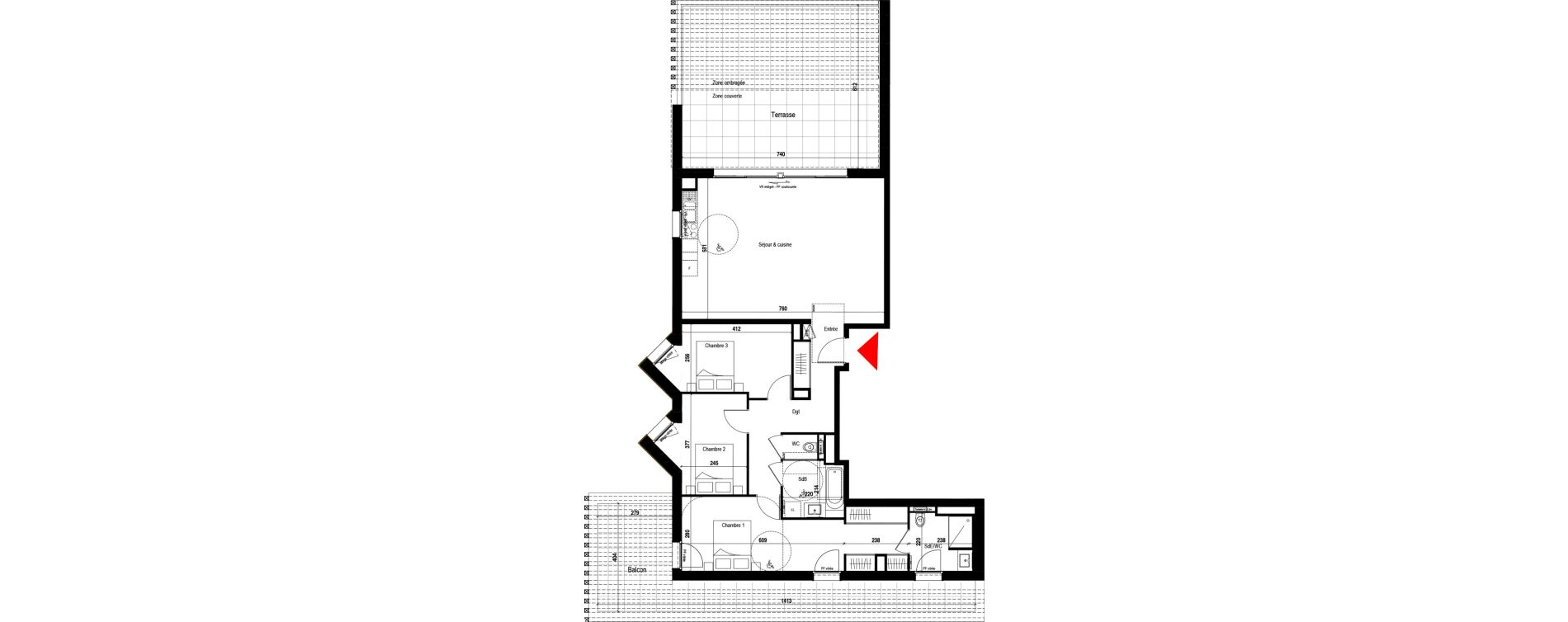 Appartement T4 de 105,11 m2 &agrave; &Eacute;vian-Les-Bains Centre