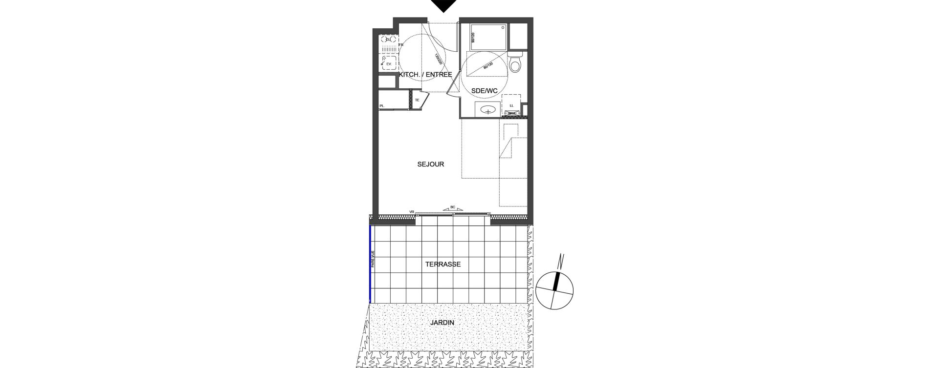 Appartement T1 de 27,27 m2 &agrave; &Eacute;vian-Les-Bains Centre