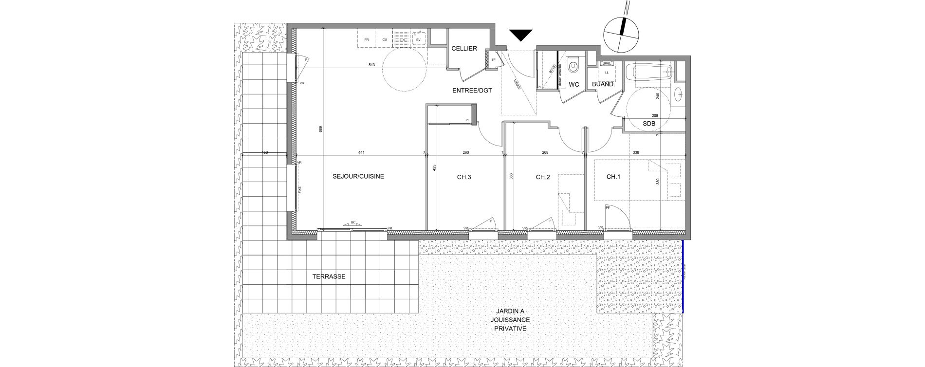 Appartement T4 de 81,82 m2 &agrave; &Eacute;vian-Les-Bains Centre