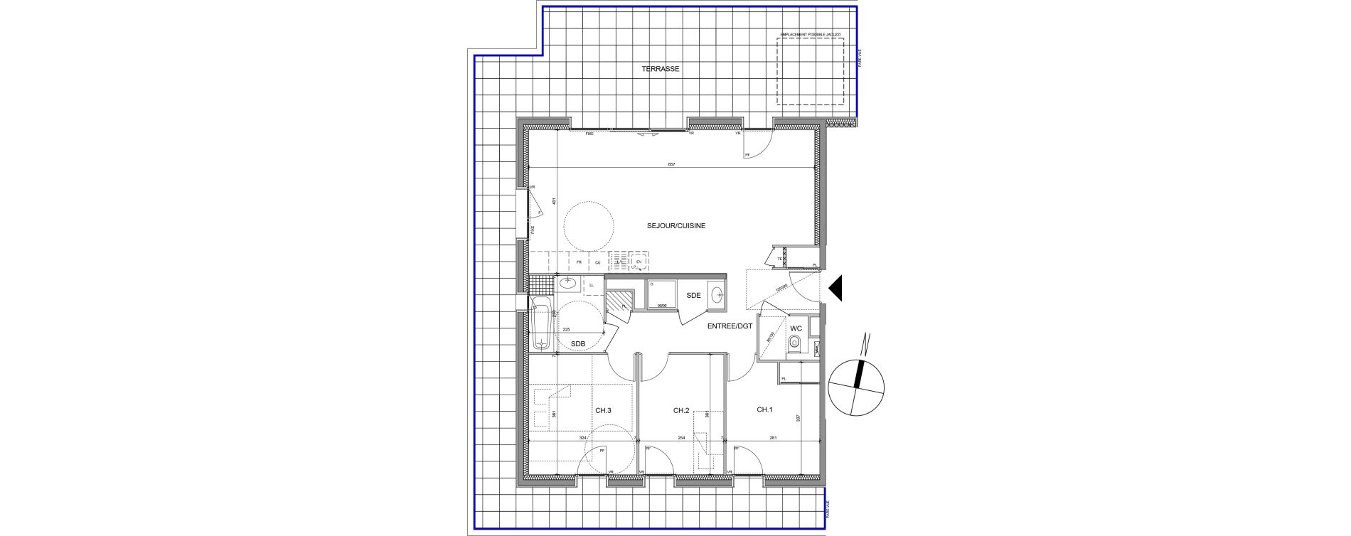 Appartement T4 de 85,87 m2 &agrave; &Eacute;vian-Les-Bains Centre