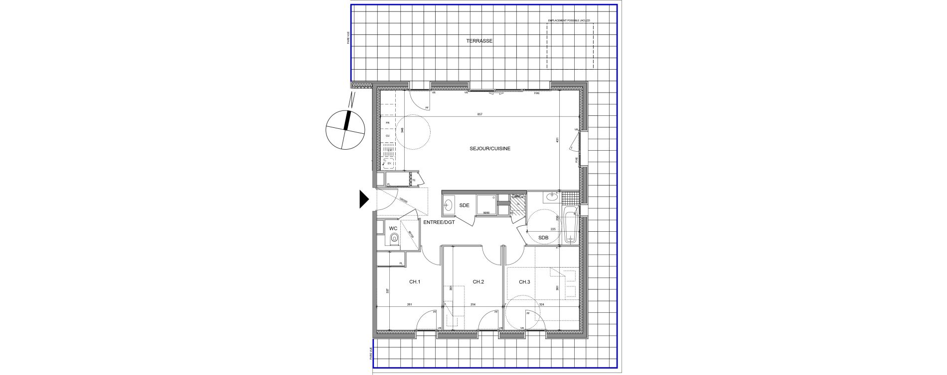 Appartement T4 de 85,74 m2 &agrave; &Eacute;vian-Les-Bains Centre