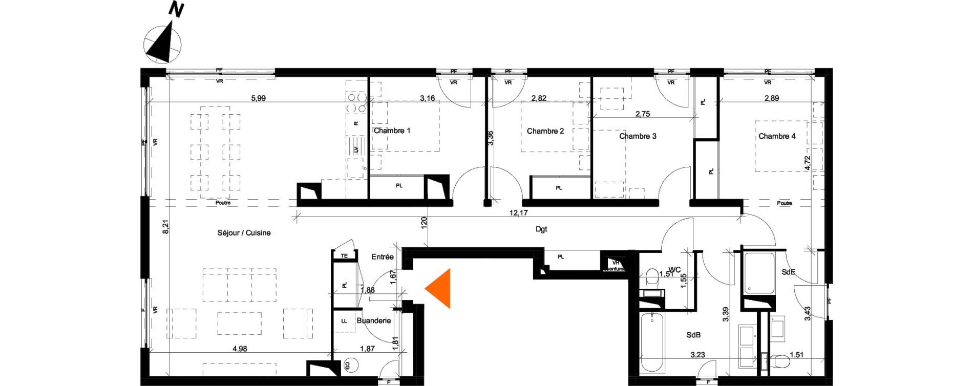 Appartement T5 de 120,39 m2 &agrave; &Eacute;vian-Les-Bains Centre