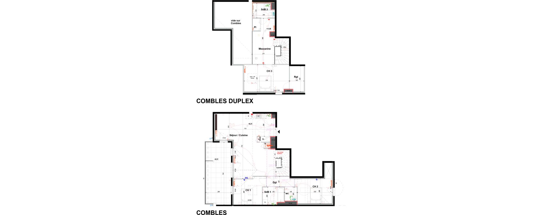 Duplex T4 de 109,60 m2 &agrave; Frangy Centre