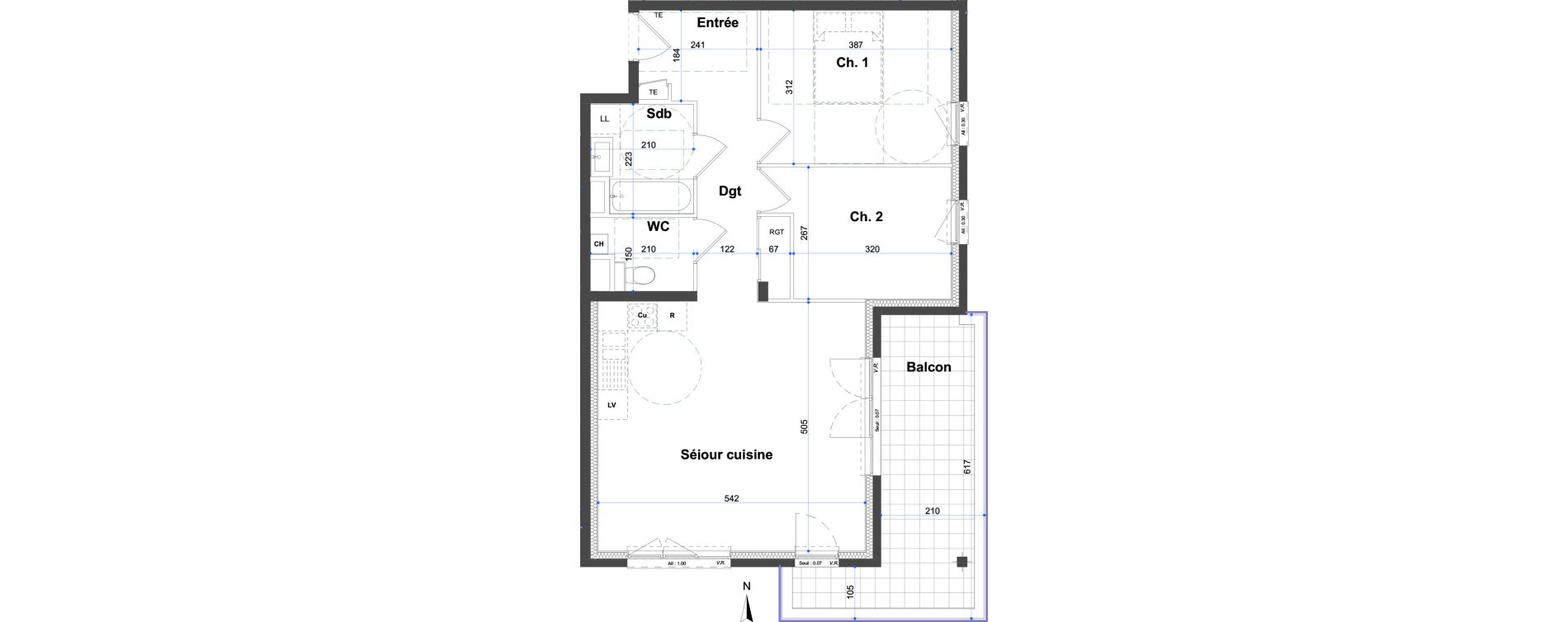 Appartement T3 de 65,97 m2 &agrave; Frangy Centre