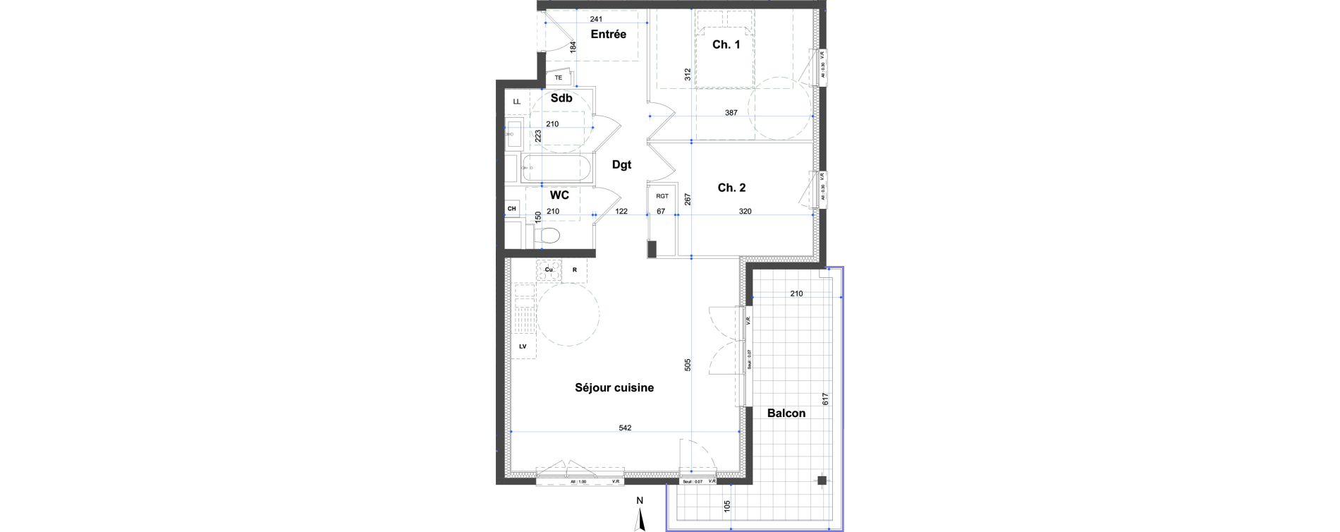 Appartement T3 de 65,96 m2 &agrave; Frangy Centre