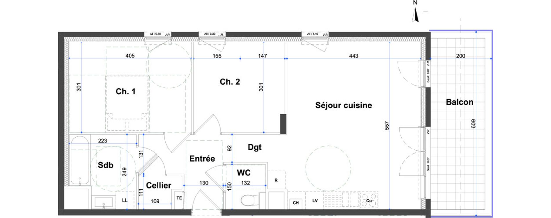 Appartement T3 de 61,77 m2 &agrave; Frangy Centre