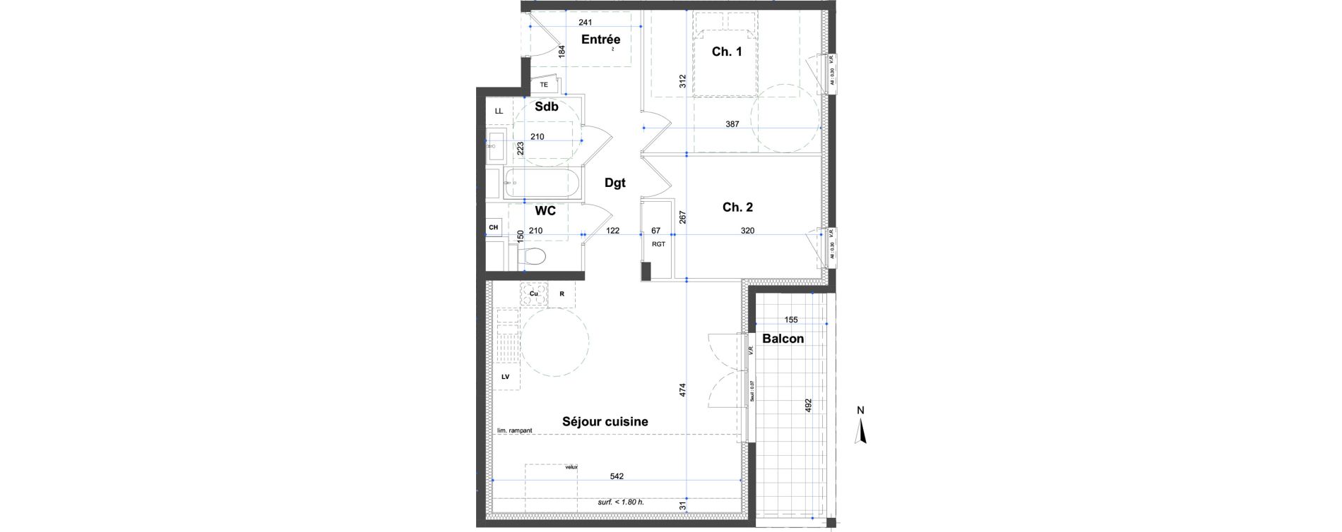 Appartement T3 de 64,28 m2 à Frangy Centre