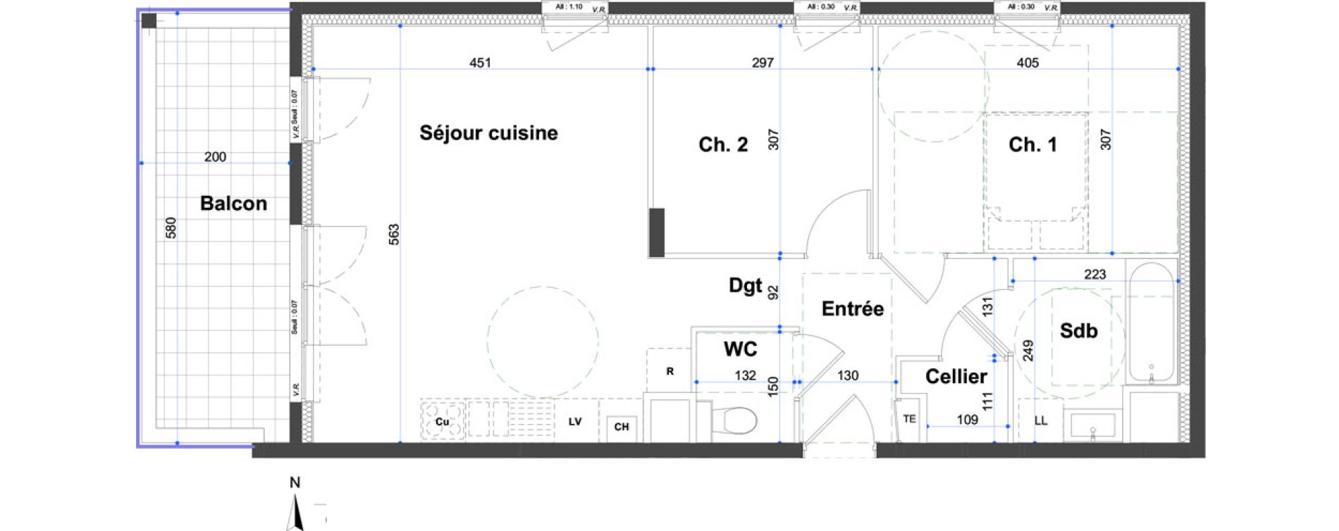 Appartement T3 de 62,63 m2 &agrave; Frangy Centre