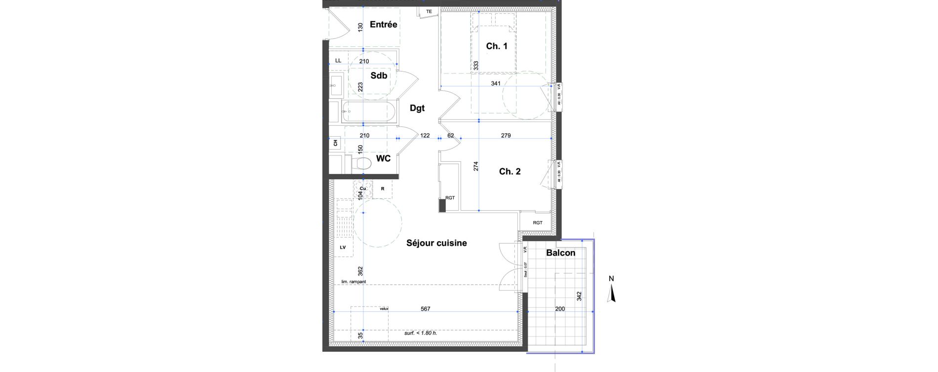 Appartement T3 de 61,28 m2 &agrave; Frangy Centre