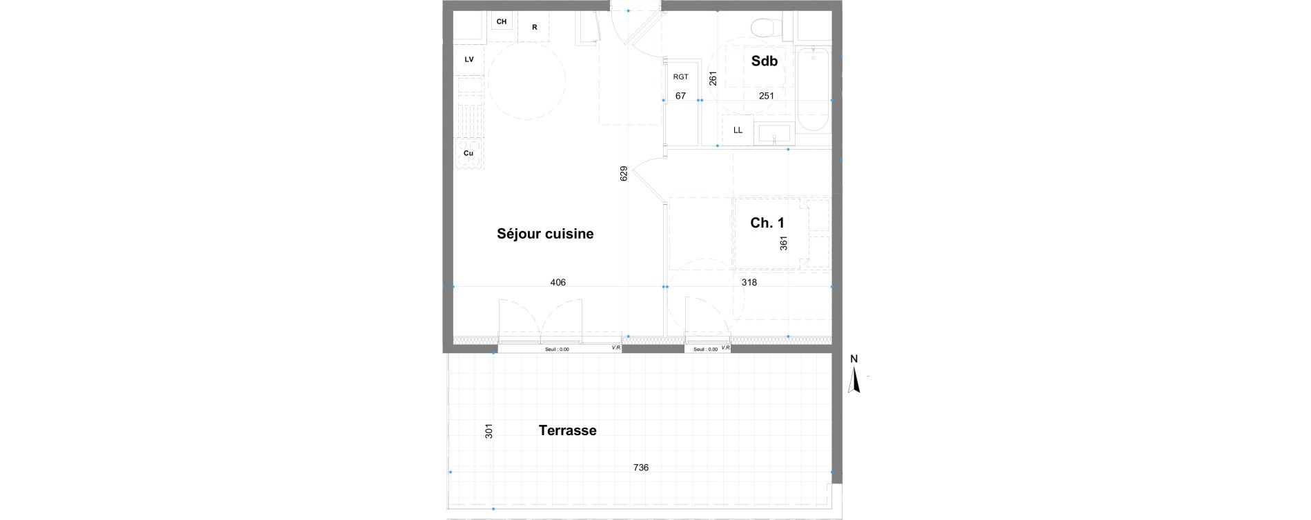 Appartement T2 de 43,91 m2 &agrave; Frangy Centre